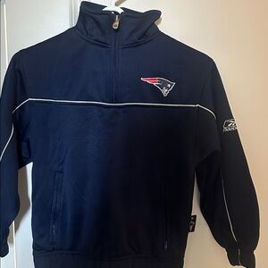 New England Patriots NFL Reebok Quarter Zip Small Navy Super Bowl